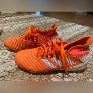 Orange Adidas Predator Soccer Cleats